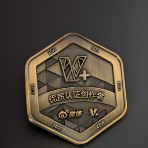 Moneda Conmemorativa Hexagonal Personalizada de Bronce Antiguo, Insignia Metálica de Recuerdo para Eventos Corporativos, Premios, Colecciones y Regalos - Product Image 1