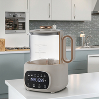 Bouilloire électrique portable avec commande numérique, arrêt automatique, capacité de 1,1 à 1,5 L, puissance de 600 W - Utilisation domestique