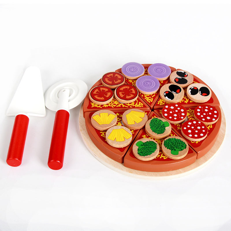 Jouet en bois pour enfants - Kit de nourriture rapide pour hamburger en