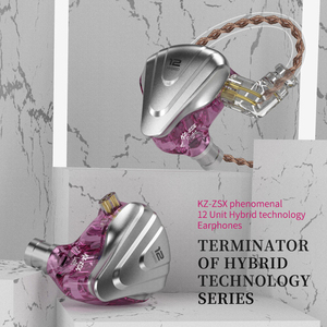 หูฟัง <span class=keywords><strong>KZ</strong></span> <span class=keywords><strong>ZSX</strong></span> 5BA+1DD 6 ไดรเวอร์ ไฮบริด IEM แบบมีสาย สำหรับผู้รักเสียงเพลง หัวต่อแบบถอดได้ 2 พิน หูฟังแบบใส่ในหู เสียงไฮไฟ เบสหนัก สำหรับการฟังเพลงและมอนิเตอร์เสียง - Product Image 3