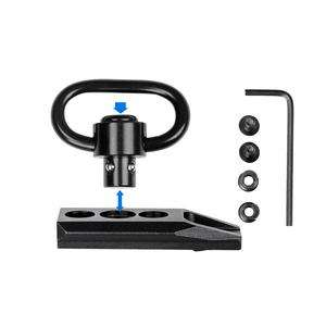 High Strength QD Sling Swivel with Base <b>Bracket</b> <b>Black</b> Anodized Quick Release Corrosion Resistant Tactical Outdoor Accessory - Product Image 6