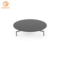 Table basse de salon moderne avec pieds en acier revêtu, convertible, en céramique domestique pour mobilier de maison