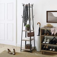 Porte-manteau moderne en métal et bois, porte-vêtements en fer, étagère de rangement pour chaussures avec cintres pour meubles de maison, pour couloir, salon