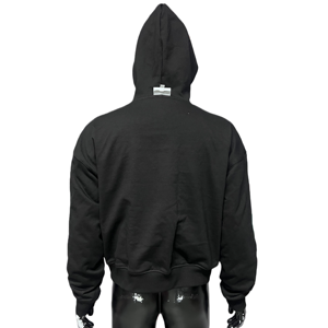 Sweat à capuche en flanelle à carreaux surdimensionné pour homme, 100 % coton, personnalisé, avec fermeture éclair double réversible, design réversible - Product Image 6