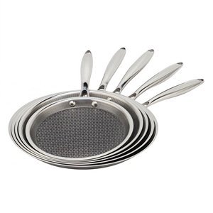 8/10/12 Inch Pizza Pan Non-Stick Tri-Ply Stainless Steel Fry Pan Hybrid Ceramic 20/<strong>24</strong>/28cm Frying Skillets for Pizza <strong>Cooking</strong> - Product Image 1