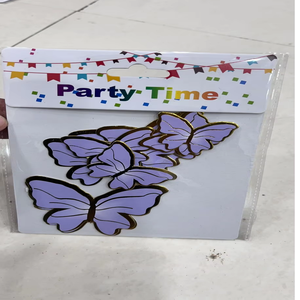 ของตกแต่งหน้าเค้กรูปผีเสื้อแบบ3D ใช้ซ้ำได้สำหรับงานแต่งงานวันเกิดและงานตกแต่งเทศกาล - Product Image 1