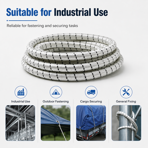 Cordon élastique industriel de 14 mm, corde élastique robuste avec revêtement extérieur tressé pour usage industriel - Product Image 6
