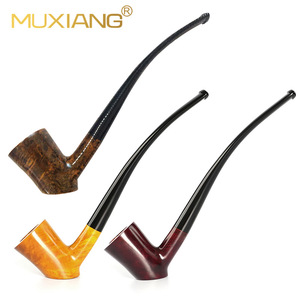Muxiang Briarwood Smoking Pipe Bent Type 3mm Solid Wood Tobacco Pipe For Men Cross Border Wholesale - Product Image 1