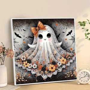 Mosaico de Diamantes de Resina Impreso en 5D con <span class=keywords><strong>Dibujos</strong></span> Animados, Diseño de <span class=keywords><strong>Fantasma</strong></span> Lindo de Halloween para Decoración del Hogar, Venta al por Mayor - Product Image 3