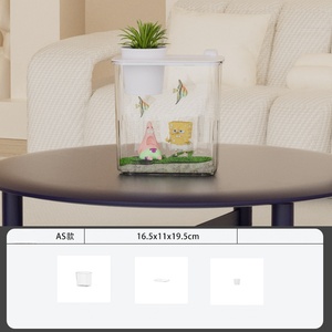 ชุดตู้<span class=keywords><strong>ปลา</strong></span>อะคริลิคทรงสี่เหลี่ยมจัตุรัสขนาดเล็ก ขายส่ง <span class=keywords><strong>สวยงาม</strong></span> โปร่งใส ตู้ปลาตั้งโต๊ะ ทำความสะอาดง่าย ผลิตจาก PMMA สินค้าขายดี - Product Image 6