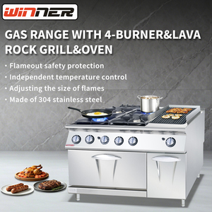 Parrilla de Gas de Acero Inoxidable de Alta Resistencia Winner <span class=keywords><strong>con</strong></span> <span class=keywords><strong>Piedra</strong></span> Volcánica, Equipo de Barbacoa, Parrilla/<span class=keywords><strong>Asador</strong></span> Combinado, Ahorro de Energía, Fácil Limpieza 1 - Product Image 5