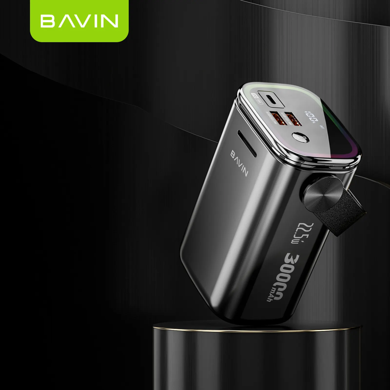 BAVIN PC1025S double usb personnalisé de haute qualité 30000mah charge rapide petite banque d'alimentation portable mobile