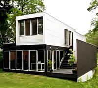 Maison conteneur pliable de 20 pieds au design moderne, maison modulaire préfabriquée, portable, bureau à domicile, petite villa mobile, maison conteneur pliable