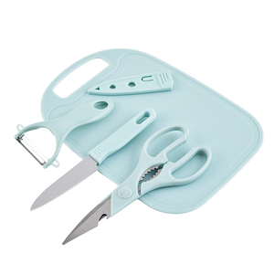 Juego de Cuchillos de Cocina de Viaje de 4 Piezas, Tabla de Cortar, Pelador, Cortador, para Acampar, Hacer Picnic, Asar a la Parrilla - Product Image 2
