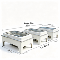Chauffe-Plat Buffet de Luxe en Acier Inoxydable Effet Marbre Doré 6L, Chauffage à Vapeur, pour Restauration Commerciale et Hôtels, Ensemble de Présentation Alimentaire