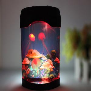 Zee Water Lamp Slaapkamer Mood Night Light Kleur Veranderende Kwallen Jelly Fish Tank <span class=keywords><strong>Aquarium</strong></span> - Product Image 4