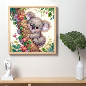 DIY 30X30CM <span class=keywords><strong>Koala</strong></span> Decoración del Hogar Pintura de Diamantes con Forma Irregular Kits de Pintura de Diamantes Modernos para Decoración de Pared - Product Image 4