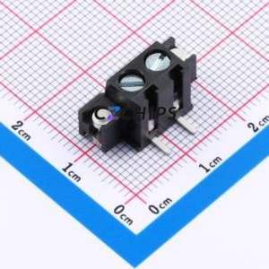 140-A-126-SMD/02 Screw Terminal Block SMD,P=5mm Connector ( Construction: 1x2P )( Pitch: 5mm )( Color: Black ) - Product Image 1