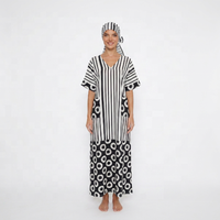 Nouvelle Robe de Soirée Élégante et Modeste à Rayures pour Femme, Coupe Droite Naturelle, en Fibre de Polyester, Collection 2026