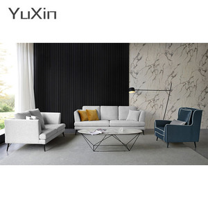 โซฟา3-2ที่นั่งสไตล์อิตาลีผ้าสักหลาดหรูหราพร้อมโซฟากำมะหยี่ - Product Image 2