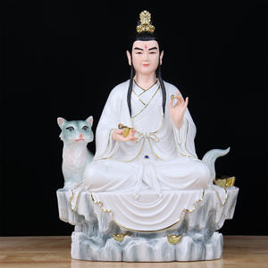 Décoration d'intérieur sculptée en porcelaine, représentant Maitre Hu, Dame Hu, Tianba Hu, Cuihua Hu, Petit Maréchal et Généralesse - Product Image 2