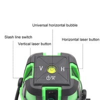 Niveau laser automatique autonivelant à faisceau vert 360 degrés 5 lignes