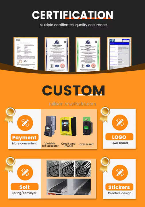 Large Touch Screen Intelligent Elevator Vending Machine For Food And