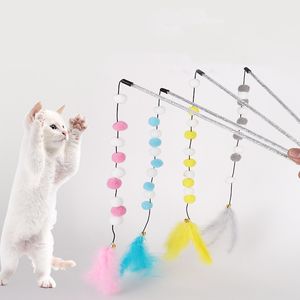 Kedi alay oyuncaklar peluş tırtıl Pet komik sopa Hairball dize peri kedi alay sopa kedi interaktif oyun oyuncak - Product Image 2