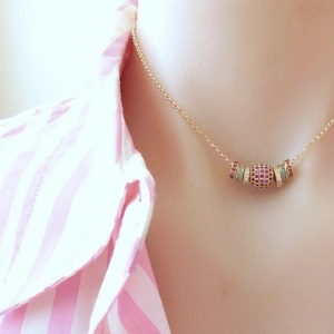 Collier tendance plaqué or avec chaîne à maillons en cuivre et pendentif cœur croix en zircon - Certifié CE - Cadeau pour la fête des mères - Product Image 4