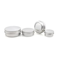 Aluminium box mit niedrigem MOQ 30g 50g 60g 100g 150g 200g 250g silbernes Aluminium glas mit Spiral deckel für Aroma therapie