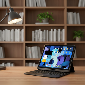 เคสคีย์บอร์ดแท็บเล็ตแบบห<span class=keywords><strong>ม</strong></span>ุนได้360พร้อ<span class=keywords><strong>ม</strong></span>ทัชแพดฝาครอบแบบไร้สายสำหรับ Apple สำหรับ <span class=keywords><strong>iPad</strong></span> Pro 11และ <span class=keywords><strong>iPad</strong></span> <span class=keywords><strong>Air</strong></span> 11 M2 M3 - Product Image 6