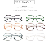 Lunettes à monture optique carrée surdimensionnées, verres unisexes, anti-lumière bleue, pour ordinateur, bon marché, en stock
