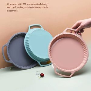 Outil de pâtisserie Maxfree, moule à pâtisserie rond multifonction sans BPA, moule à gâteau en silicone avec anneau en acier pour gâteau de 10 pouces - Product Image 3