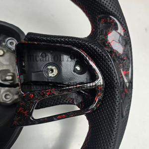Volante Deportivo de Fibra de Carbono Forjado con Cuero Perforado para Dodge Challenger SRT - Product Image 4