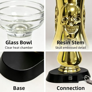 Cazoleta de shisha de cristal esmerilado con diseño de animales, empaquetada en caja - Product Image 4