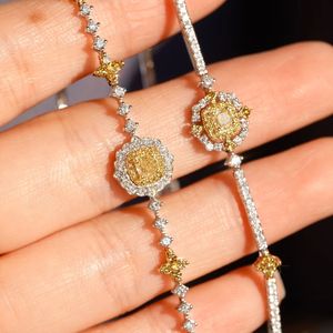 Xinfly <b>Charm</b> 18K Gold Yellow Natural Diamond Bracelet Au750 Fine <b>Bangle</b> Jewelry for Wedding Gift - Product Image 1