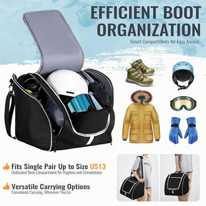 Borsa da sci e borsa per scarponi da sci Combo imbottito organizer per scarponi da viaggio aerei per stivali e casco e altro ancora - Product Image 3
