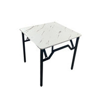Meubles modernes pour la maison, table pliante portable, table pliante en acier inoxydable, bureau pour la maison, salle à manger, restaurant