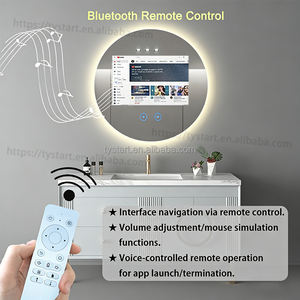 Espejo de TV Inteligente Moderno con Pantalla Táctil Iluminada, Resistente al Agua IP44, Diseño Gráfico con IA para Sala de Estar, Villa, Baño - Product Image 4