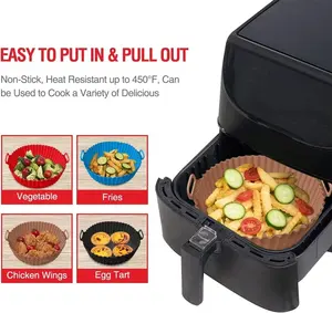 E3630 Silicone <span class=keywords><strong>friggitrice</strong></span> <span class=keywords><strong>ad</strong></span> <span class=keywords><strong>aria</strong></span> inserti in Silicone cestello ciotola pentola riutilizzabile teglia <span class=keywords><strong>accessori</strong></span> forno - Product Image 6