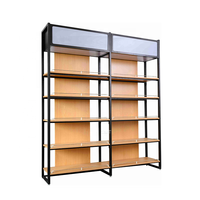 Étagère en bois pour magasin de détail Étagère en gondole en métal de supermarché Présentoir d'épicerie cosmétique