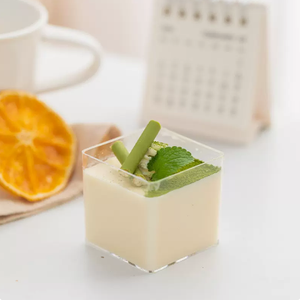 2 oz 3 oz 4 oz 5 oz tek kullanımlık plastik kare bardak Mini PS malzeme için parti için dondurma yoğurt mus hizmet - Product Image 5