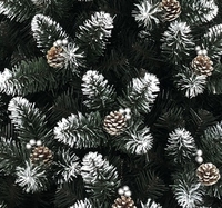 Hot Sale Metallst änder Künstlicher PVC dekorativer Baum mit weißem Glitzer und Tannenzapfen Silber beere für Home Office Holiday Decor