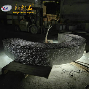 Nuevos materiales de construcción de piedra, banco de hormigón luminoso en forma de arco para espacios públicos, tamaño personalizable - Product Image 3