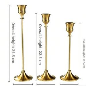 European Style Taper <b>Candle</b> Holders Metal Candlestick Set for <b>Wedding</b> Banquet Home Decor - Product Image 1