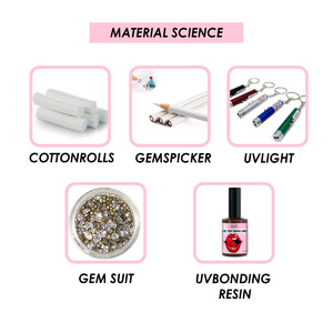 Kit professionnel de pierres précieuses <span class=keywords><strong>pour</strong></span> le maquillage <span class=keywords><strong>dentaire</strong></span> DIY, avec lampe de polymérisation et <span class=keywords><strong>colle</strong></span>, qualité alimentaire, adapté à un usage domestique - Product Image 4