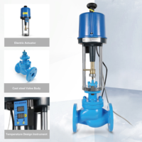 Vanne de contrôle de température auto-commandée en acier moulé ZZWPE-16C, vanne de contrôle de température, vanne de contrôle d'eau chaude et de vapeur