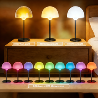 Lampe de table LED tactile à piles, veilleuse de chevet, lumière chaude RGB à intensité variable, décoration de chambre à coucher – Meilleure vente