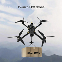 Drone RC de 15 pouces à grande vitesse avec moteur 380KV, VTX 3W, ELRS 915, capacité de charge de 10 kg, vision nocturne et accessoires électroniques
