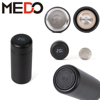 Botella de Agua Aislada al Vacío de Acero Inoxidable, Mini Termo de Bolsillo de 300 ml con Pantalla LED de Temperatura Inteligente y Logotipo Personalizado
